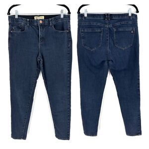 Democracy Women's AB Tech Mid Rise Skinny Ankle Jeans Blue Medium Wash Size 10